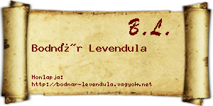 Bodnár Levendula névjegykártya